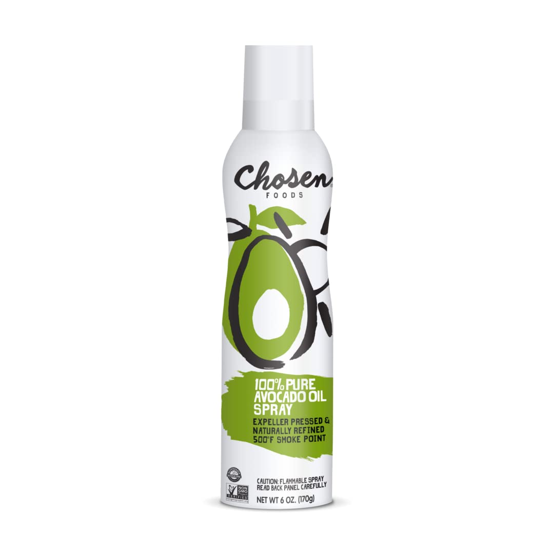CHAI XỊT DẦU QUẢ BƠ NGUYÊN CHẤT Chosen Foods 100% Pure Avocado Oil Spray, Expeller-pressed, Non-GMO, 170g (6 oz)