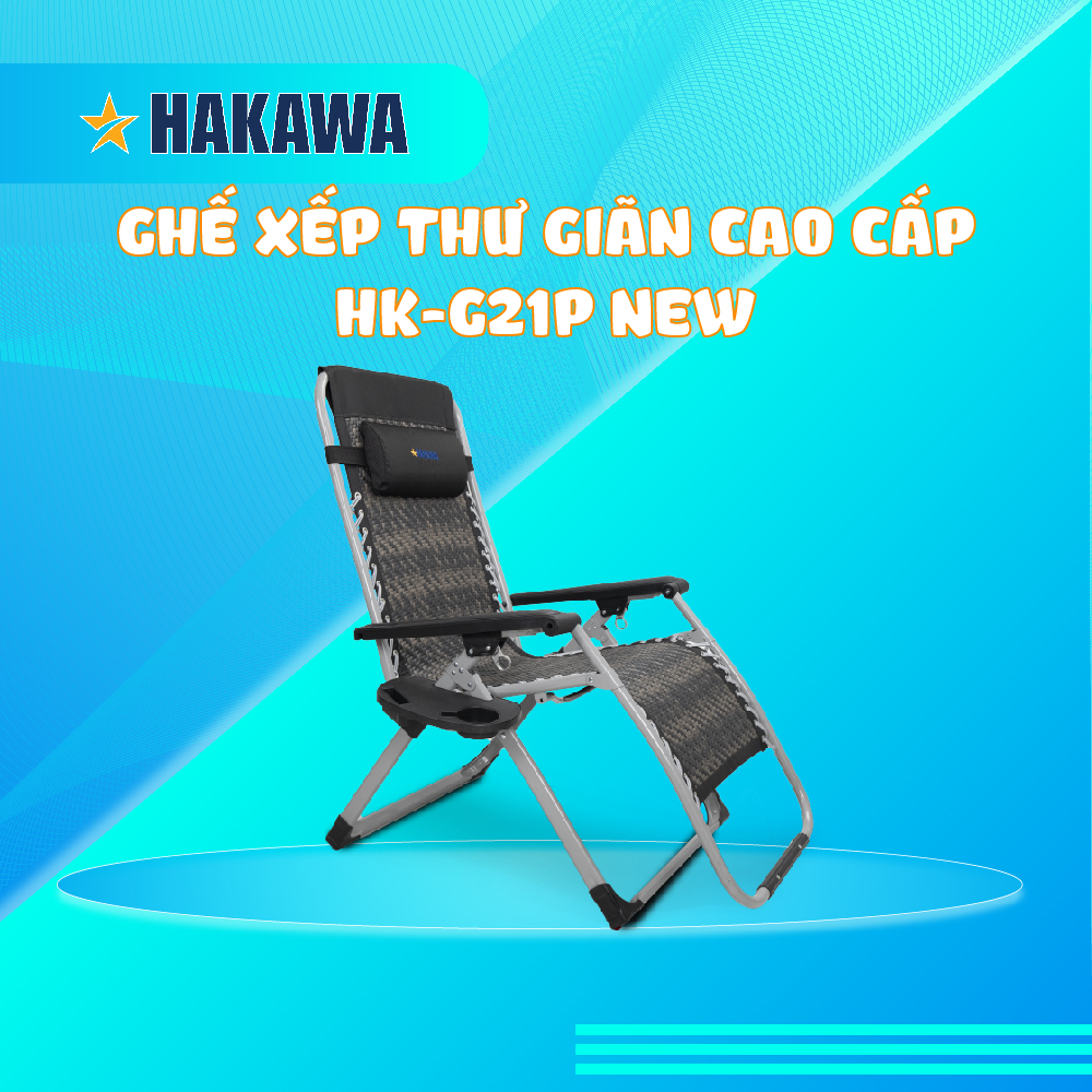 Ghế bố xếp đa năng gấp gọn thư giãn cao cấp hakawa hk-g21p new chất lượng hàng đầu - hàng chính hãng - bảo hành 2 năm