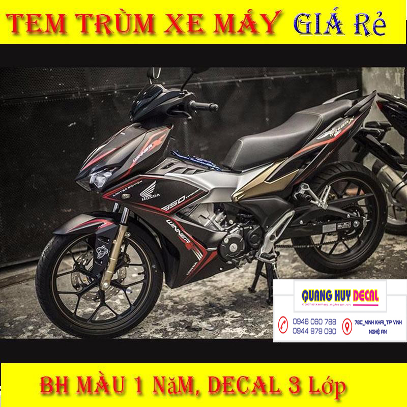 Tem trùm winner x đen chỉ đỏ - Độ dán team trùm decal xe máy winner x đen chỉ đỏ - Team trùm decal xe máy winner x rẻ đẹp và chất