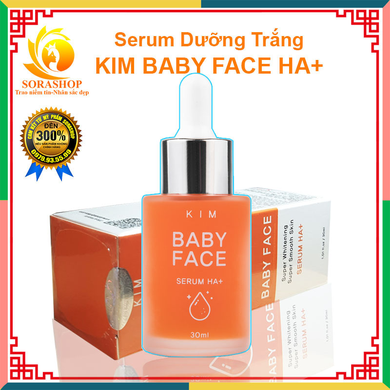 Tinh Chất Truyền Trắng Kim Baby Face Ha+, Đẩy Lùi Thâm Nám, Tàn Nhang, Ngăn Ngừa Lão Hóa, 30ml