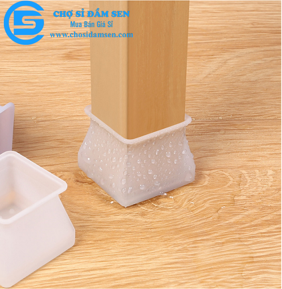 Vỏ bọc chân bàn ghế silicon dày hình vuông, miếng silicon dày bọc chân bàn ghế chống trượt an toàn