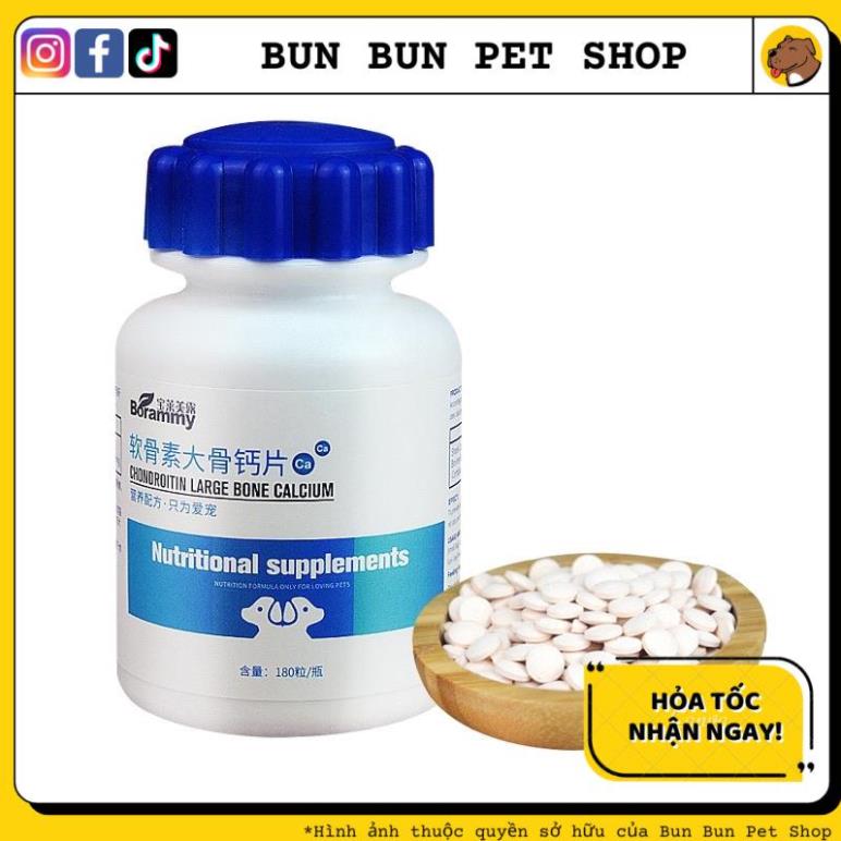 Canxi cho chó Borammy Canxi cho mèo phát triển răng và xương tốt cho chó