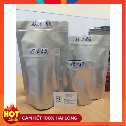 Túi zip bạc 2 mặt đựng thực phẩm đáy đứng -loại 1 - bao bì khả anh