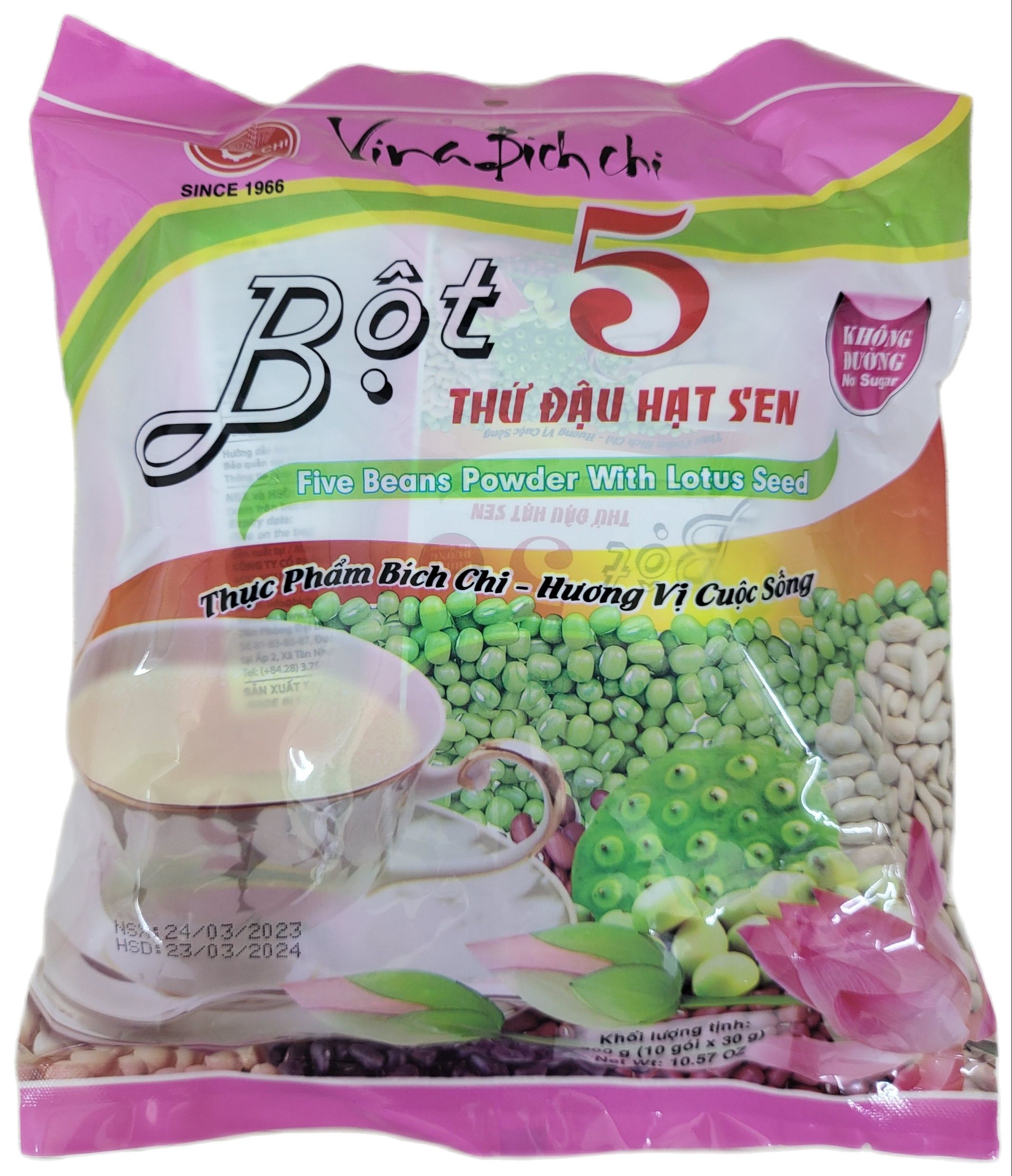 Bích chi bột ăn kiêng 5 thứ đậu hạt sen không đường five bean powder with lotus seed