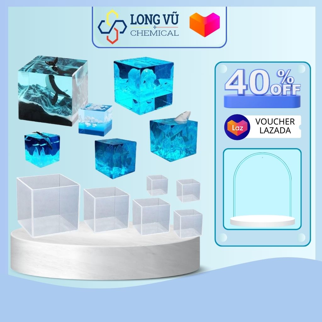 Khuôn Silicon Khối Vuông Các Cỡ Làm Handmade