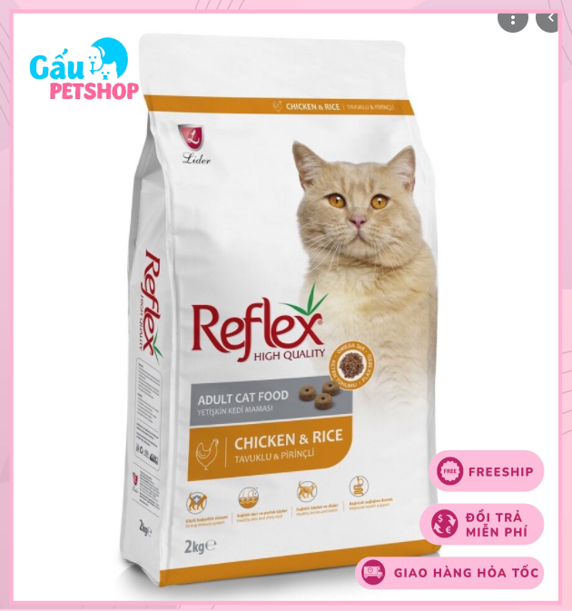 Thức ăn hạt khô Reflex cho mèo kitten/ adult - Reflex trắng
