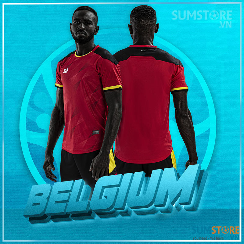 Áo Bóng Đá Nam Nữ Đội Tuyển Bỉ  Euro Đỏ Bulbal - Đồ Đá Banh Mới Đẹp 2021 2022