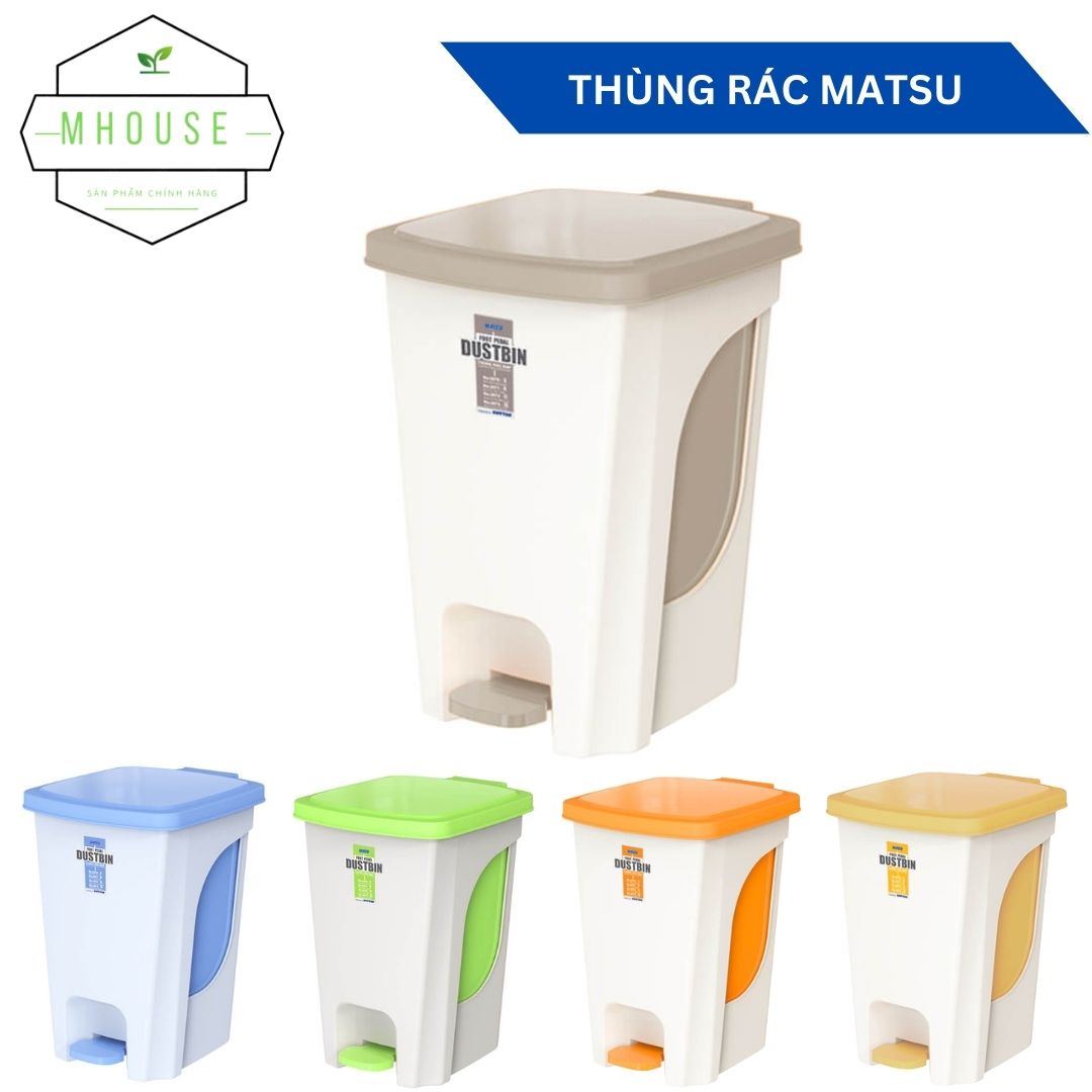 Thùng rác nhựa đạp chân matsu Duy Tân nhiều kích thước Nhí/Nhỏ/Trung/Lớn