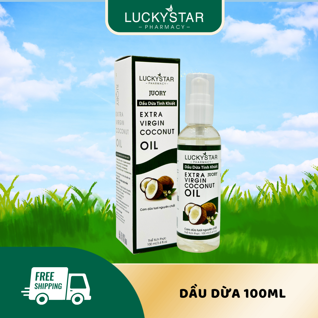 Tinh Dầu Dừa Lucky Star 100ml