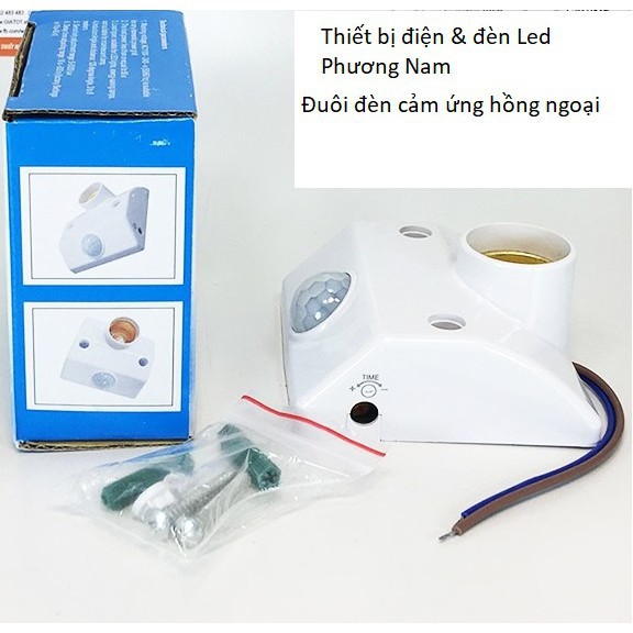 Đuôi đèn cảm ứng E27 đui đèn cảm biến chuyển động hồng ngoại