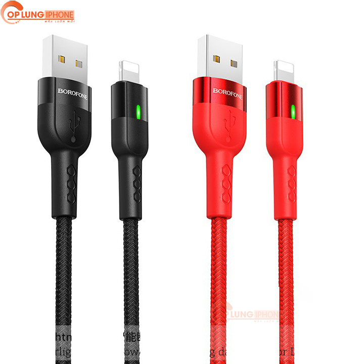 Cáp sạc tự ngắt iphone borofone bu17 cho iphone/ipad bảo hành 6 tháng