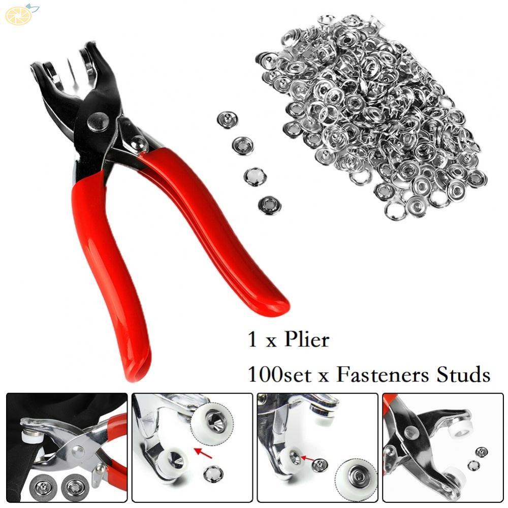 Bộ kìm bấm cúc áo , cúc kim loại ,bộ kìm bấm khuy kèm cúc bấm 9.5mm , bộ kìm bấm cúc đa năng