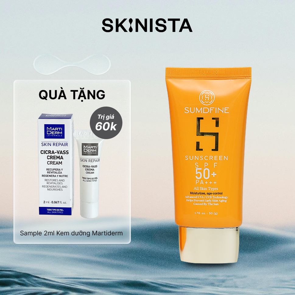 Kem chống nắng Sumdfine Sunscreen SPF 50+ PA+++ chống nắng vật lý nâng tone 50g