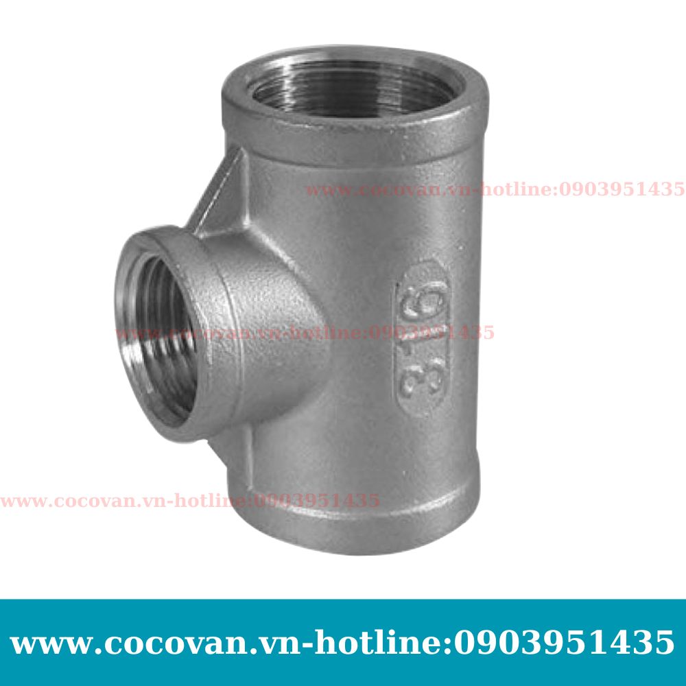 Tê giảm ren inox 304