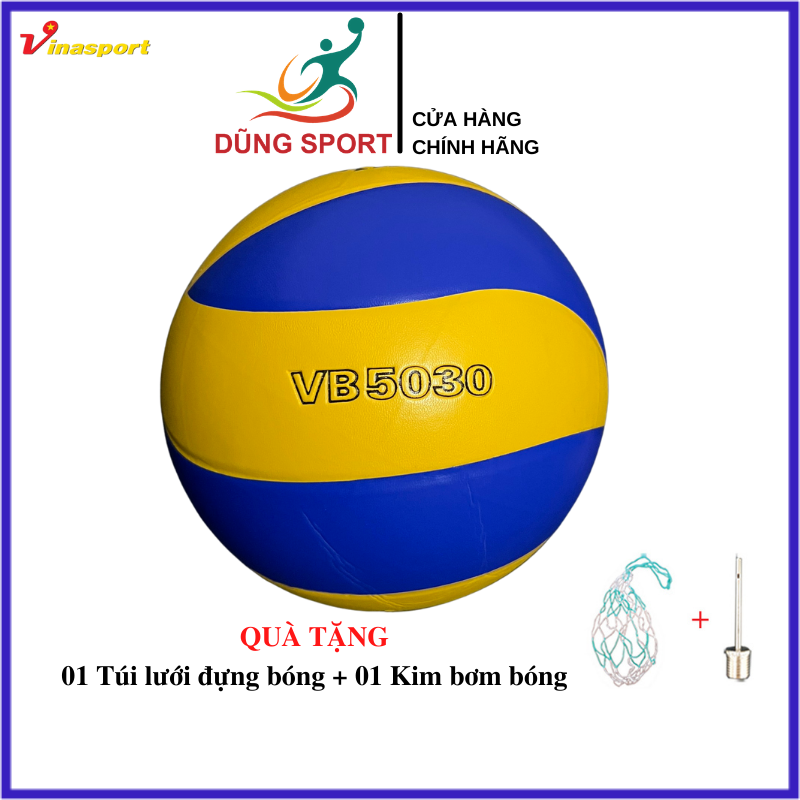 Quả bóng chuyền Thăng Long 5030 tặng túi lưới và kim bơm tiêu chuẩn