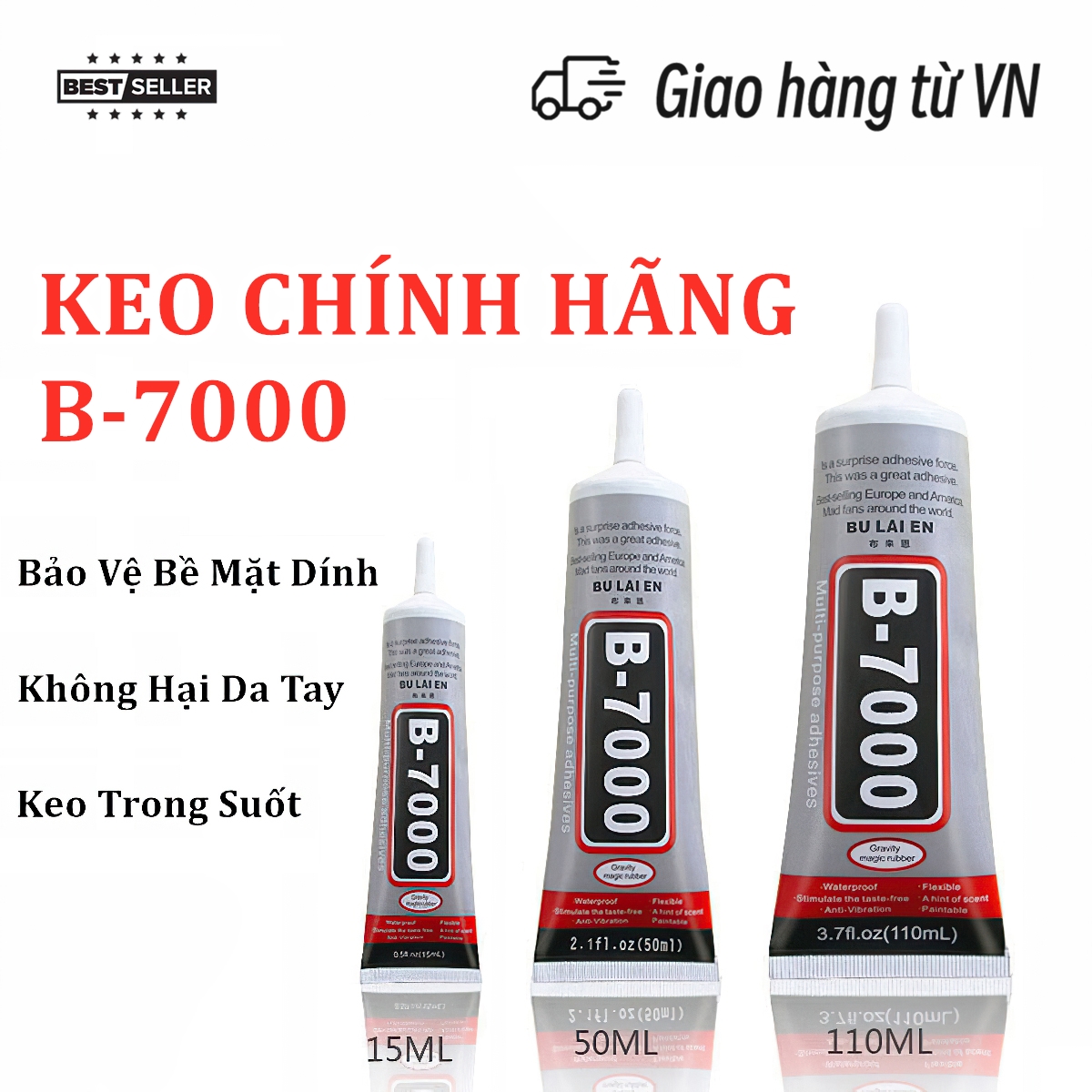 Keo dán màn hình điện thoại, keo viền điện thoại,keo b7000, 15ml, 50ml, 110ml