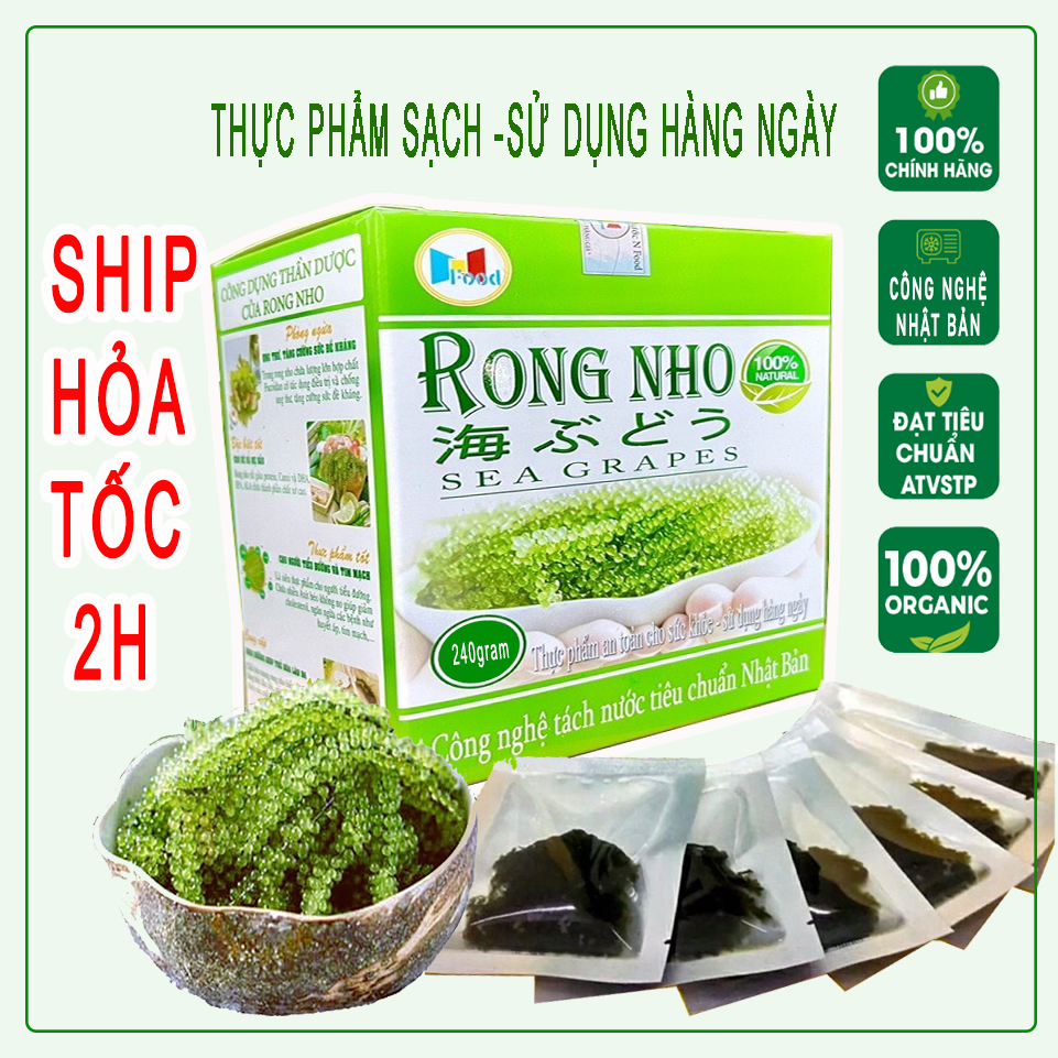 Rong nho tách nước hộp 240gram/12 gói /20gram