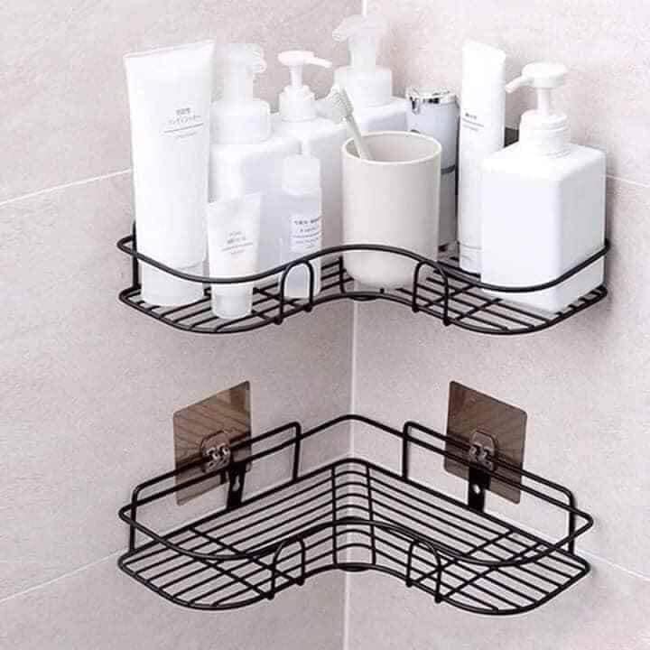 KỆ GÓC TAM GIÁC gián cường lực siêu chắc-Kệ để đồ góc nhà tắm-Kệ dán góc tường nhà tắm sắt chắc chắn, kệ nhà tắm góc tường, kệ dán góc tường, kệ góc tường, kệ tam giác
