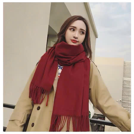 Khăn choàng cổ, khăn quàng cổ len dạ kẻ nam nữ phong cách Hàn Quốc - 3