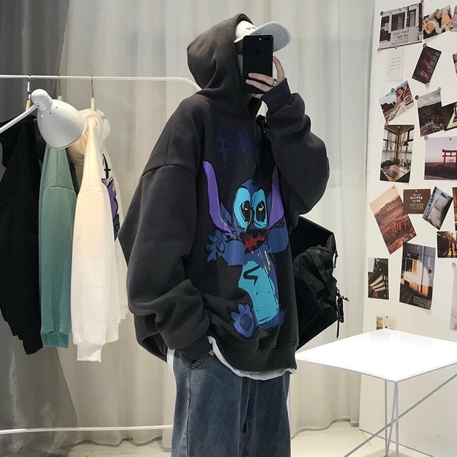 [HCM]ÁO HOODIE NAM  IN HÌNH STICKER CỰC ĐẸP. CHẤT NỈ BÔNG MỀM MỊN DÀY DẶN-TP