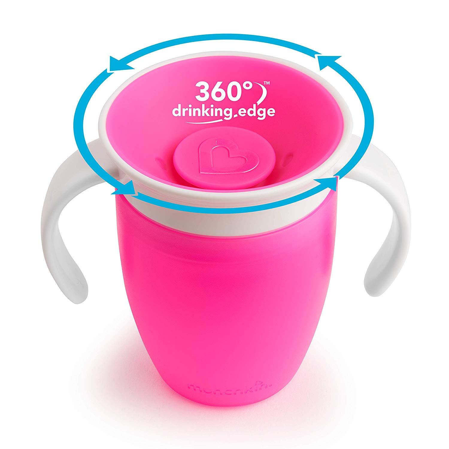 Cốc uống nước 360 độ MUNCHKIN có tay cầm cho bé