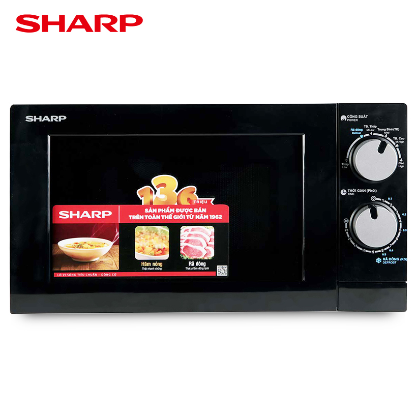 Lò vi sóng sharp r-208vn-ws - dung tích 20 lít, công suất 700w