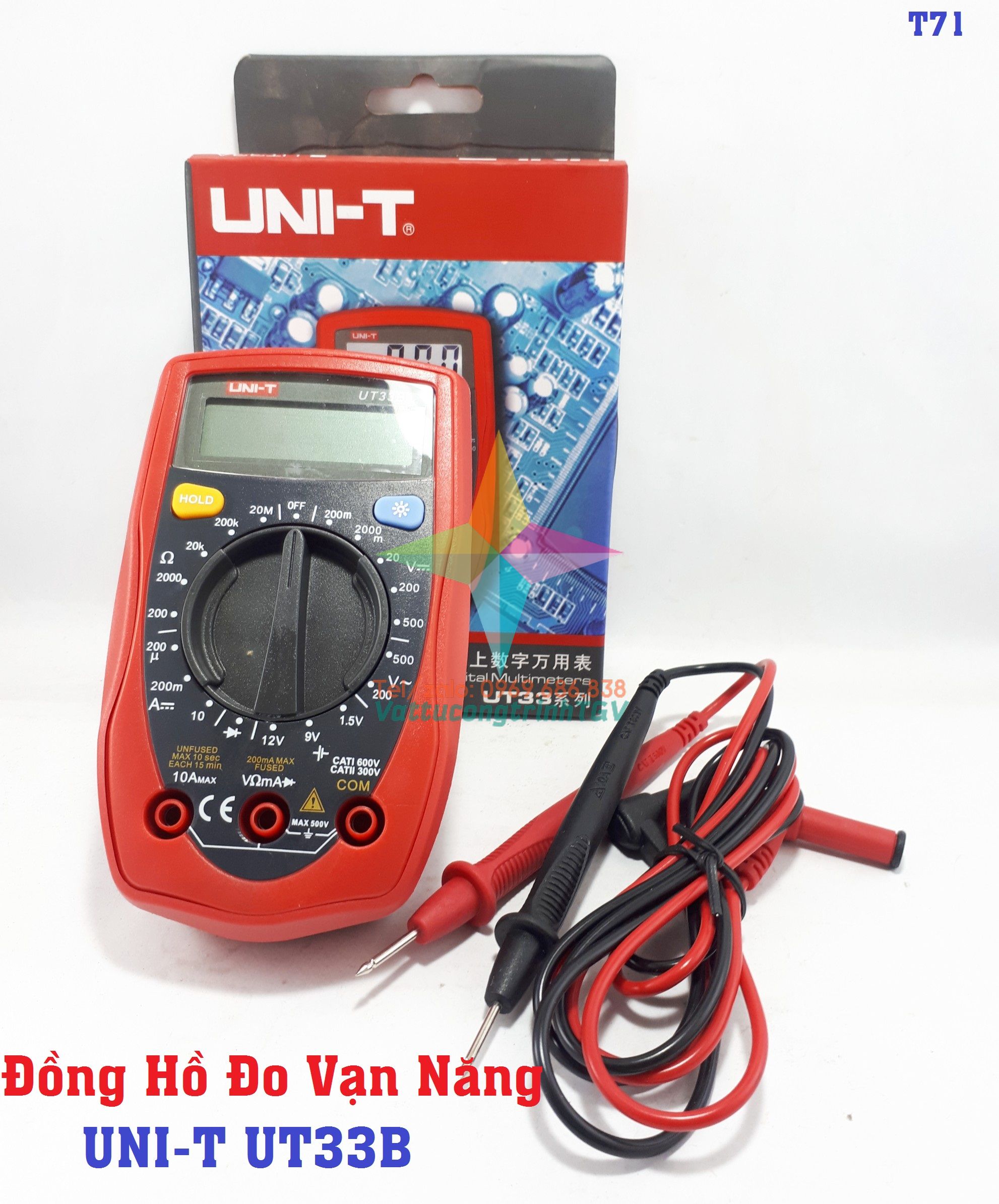 Đồng hồ đo điện vạn năng uni-t model ut33b - độ chính xác cao