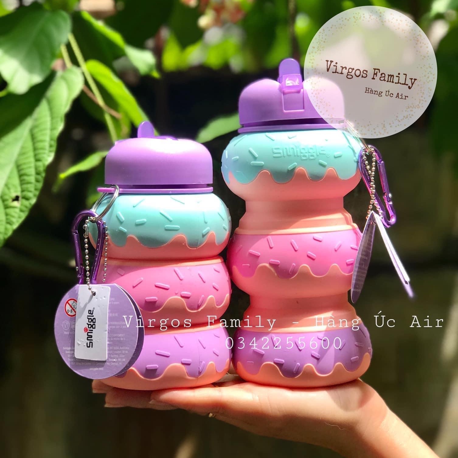 Bình nước Smiggle Donut cho bé