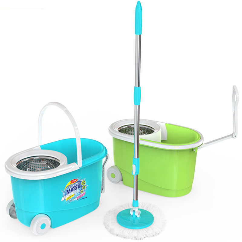 [HCM]Bộ Lau Nhà 360 Độ Matsu 11 Lít Lồng Inox - Có Bánh Xe Duy Tân (49.5 x 29.5 x 29.5 cm) No.899