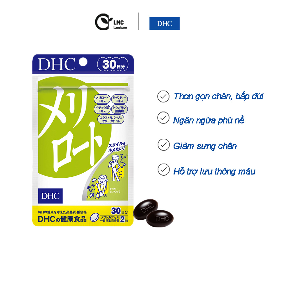 Viên uống DHC Melilot hỗ trợ thon chân 30 ngày - Lamicare