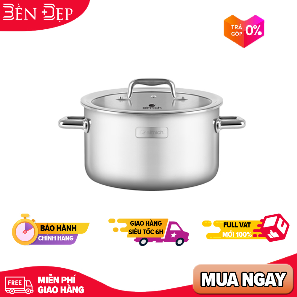 Nồi inox liền khối elmich trimax eco el-3996 size 26cm
