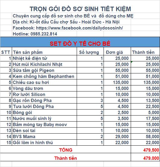 Combo cho mom trang