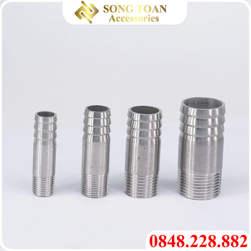 Ống tiện ren inox, ống inox 304 tiện ren dài 10cm - inox 304