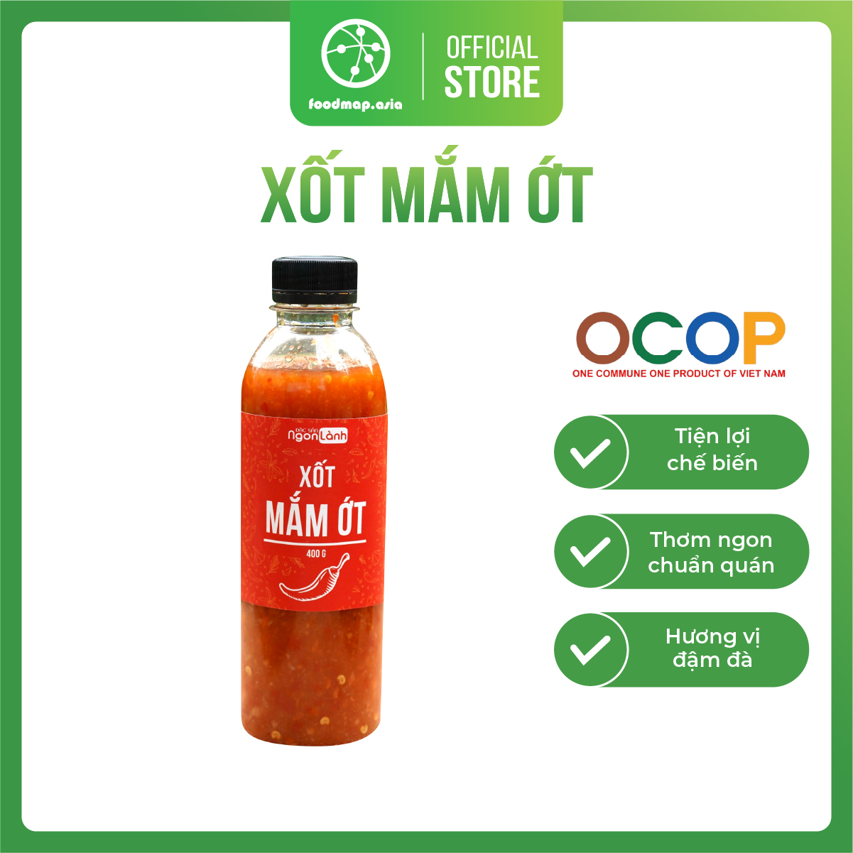 Xốt Mắm Ớt - Chai 400g - Đặc Sản Ngon Lành