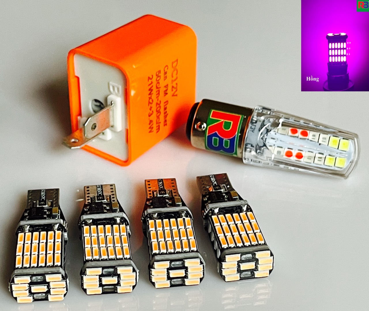 【4 BÓNG LED XINHAN T15+ 1 CỤC CHỚP+1 HẬU AUDI PLUS Đèn LED Xi nhan/Đèn Lùi Chân T15/T10 Cho Ô tô Xe máy Chíp 4014 Siêu sáng, gắn Satria, Raide, Sonic, EX 135, Winer v1, Vision, Axelo, Wave @, Blade, Dream, Sirius, Jupiter, Super cup, A@, Vision...