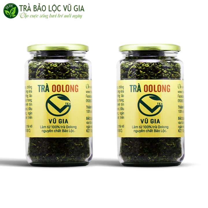  Combo 2 Trà Olong  Oolong  Ô long  Nguyên Chất Vũ Gia  85g hũ  - Nguyên liệu nấu trà sữa trà trái cây thơm ngon - Giảm cân an toàn thanh nhiệt cơ thể tăng cường hệ miễn dịch sức đề kháng hỗ trợ hệ tiêu hóa. 