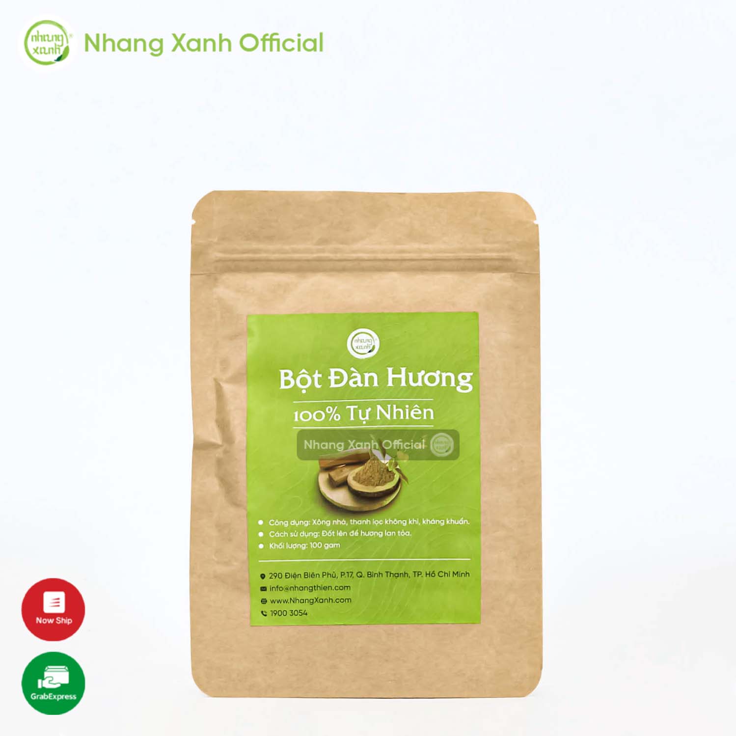 Bột Đàn Hương 100g - Đàn Hương 100% tự nhiên cam kết không hóa chất