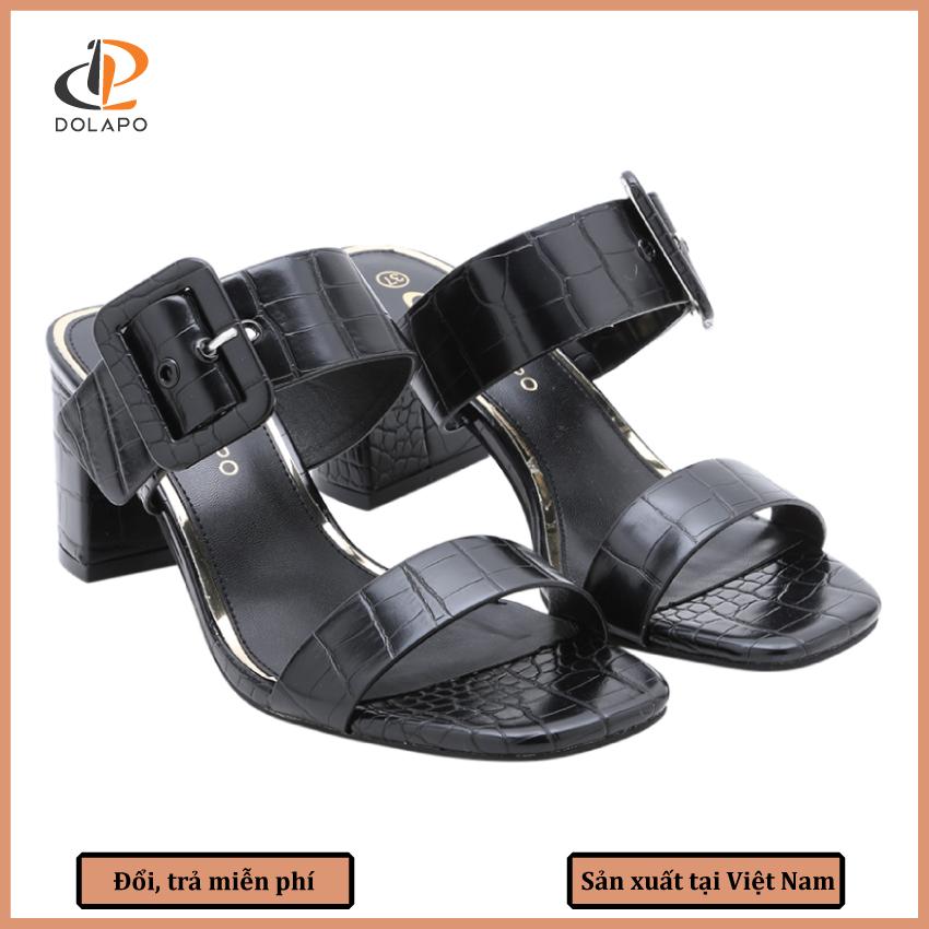 Dép cao gót Dolapo - Guốc gót trụ quai ngang cao cấp 7 cm - Dép nữ cao gót đẹp
