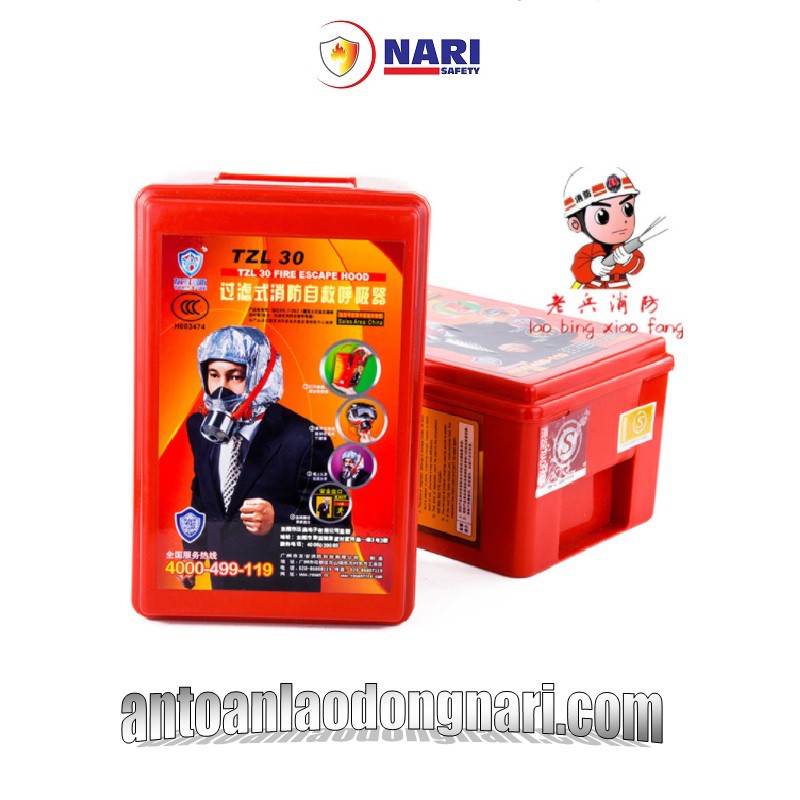 Mặt nạ chống khói độc tzl30 - mặt nạ thoát hiểm - phòng ngạt khói