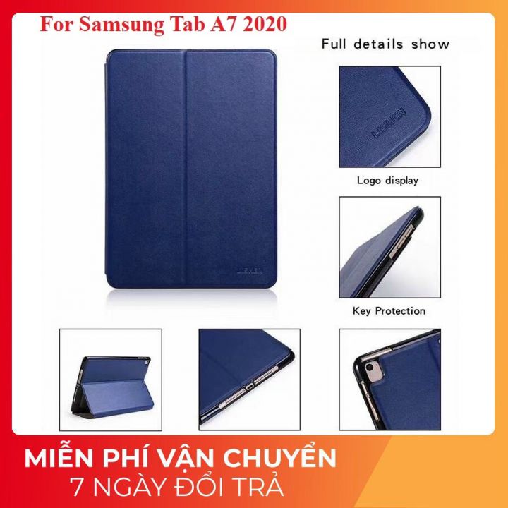 Bao da samsung tab a7 2020 (T505) nắp gập bảo vệ máy tính bảng , tích hợp chân đế tiện lợi hiệu Lishen