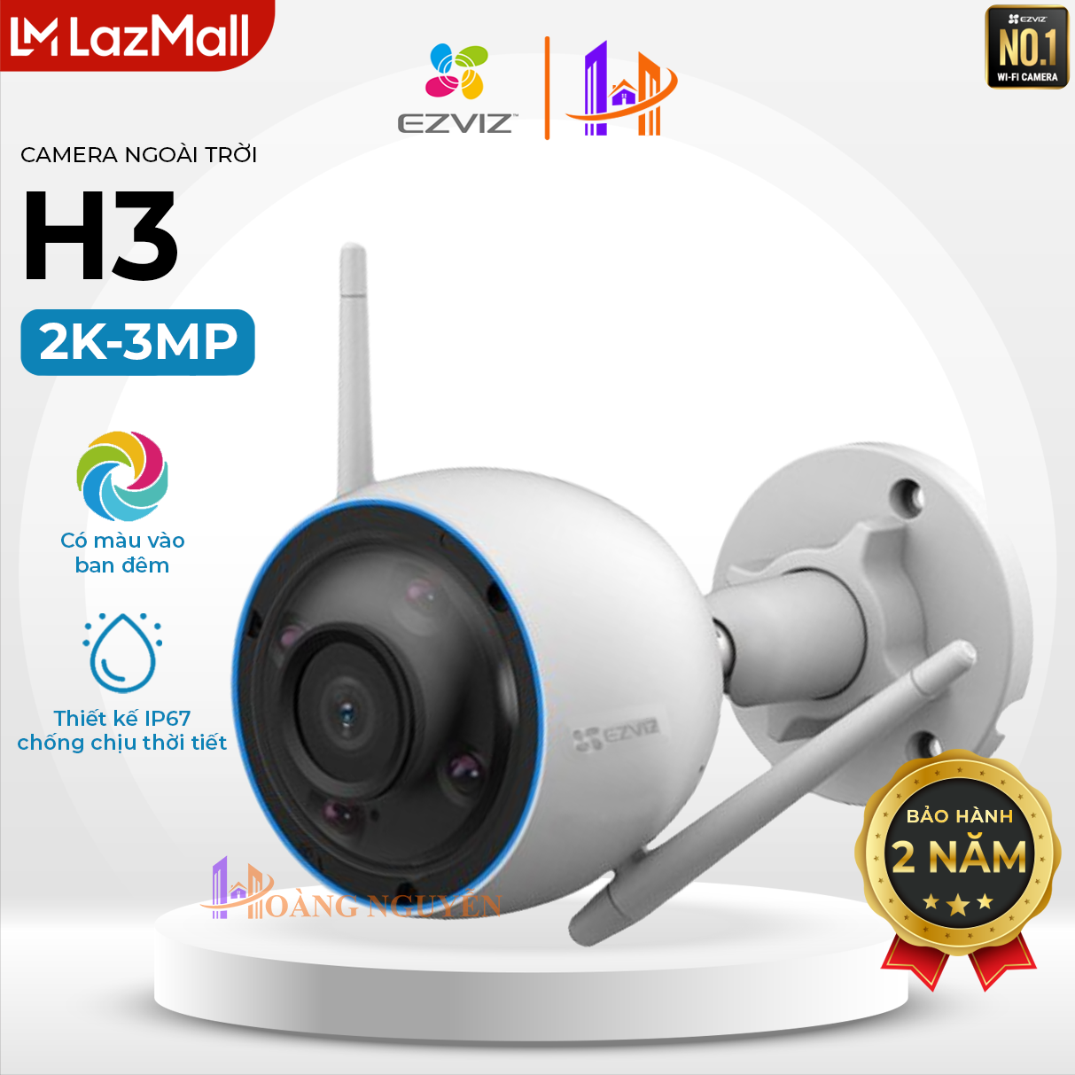 Camera Wifi EZVIZ H3 5MP - Camera An Ninh Ngoài Trời Chất Lượng Cao