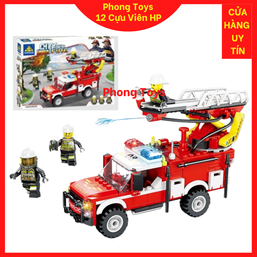 Lắp ráp cứu hỏa 80530 xếp hình xe cứu hỏa phun nước 265 mảnh