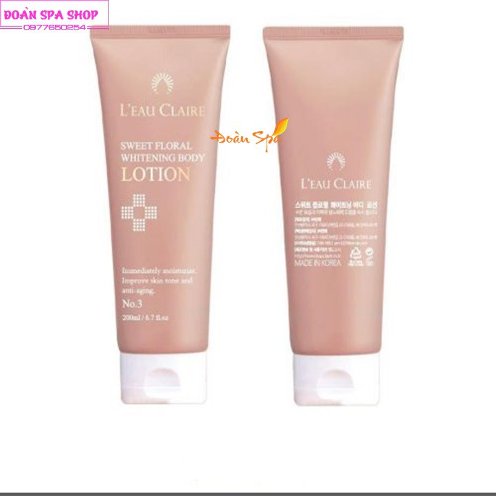 Sữa dưỡng thể Leau Claire - Sweet Floral Whitening Body Lotion