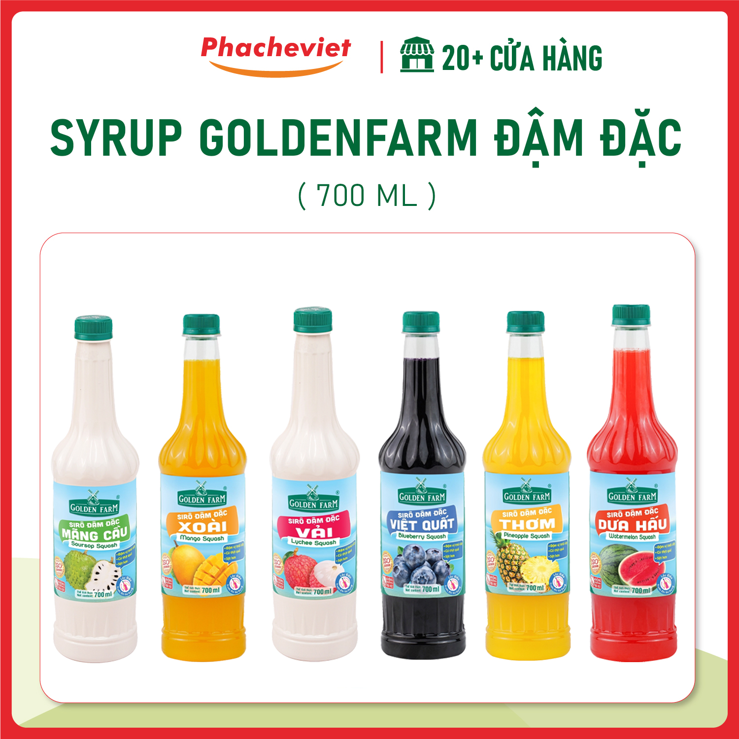 Golden Farm Concentrated Syrup 700ml [All Flavors]