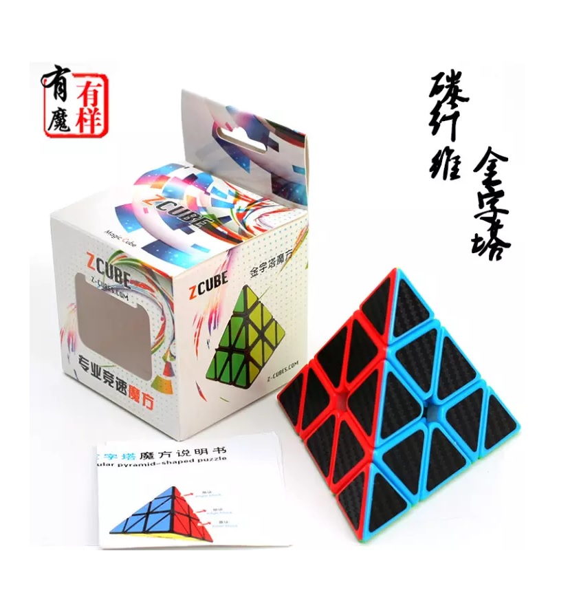 Rubik Zcube Pyraminx Carbon - đồ chơi Rubik tam giác giúp phát triển giáo dục trí tuệ
