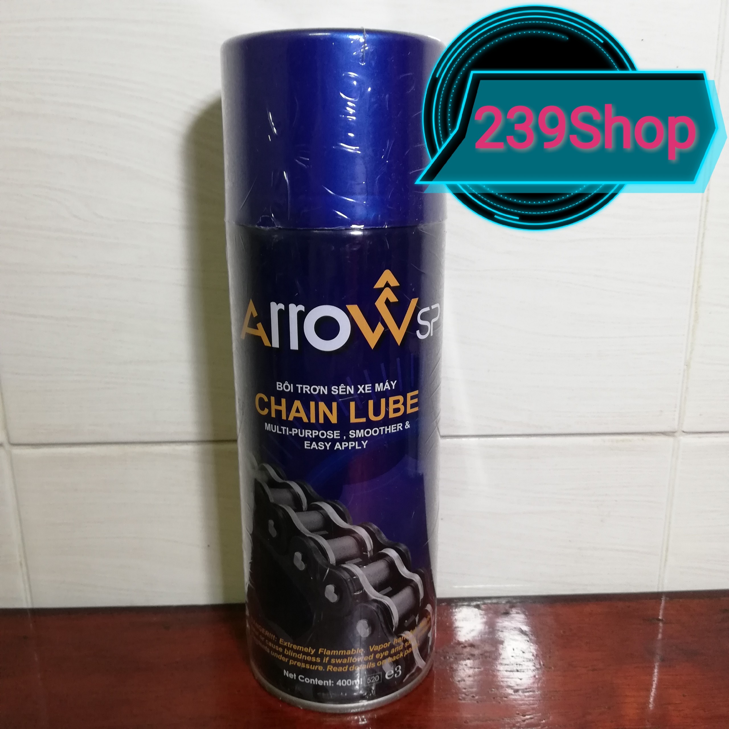 Chai xịt bôi trơn sên ARROW Chain Lube 400ML