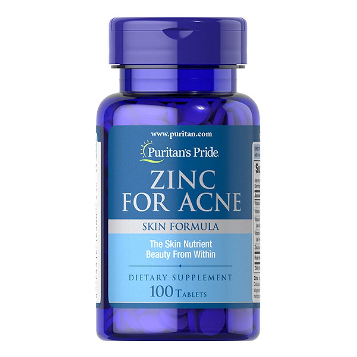 Thực phẩm chức năng - viên uống kẽm trị mụn puritan's pride premium zinc for acne 2580
