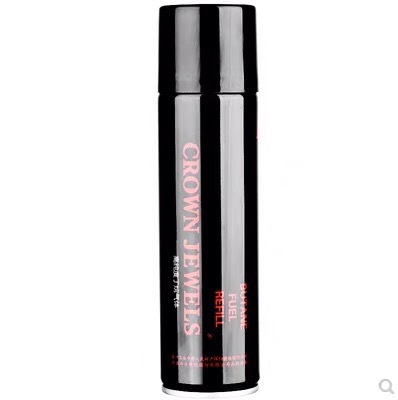 Bình ga đen Crown loại nhỏ 180ml+20ml - Bơm cho Hộp Quẹt Bật Lửa gas chuyên dụng - An toàn, tiện lợi