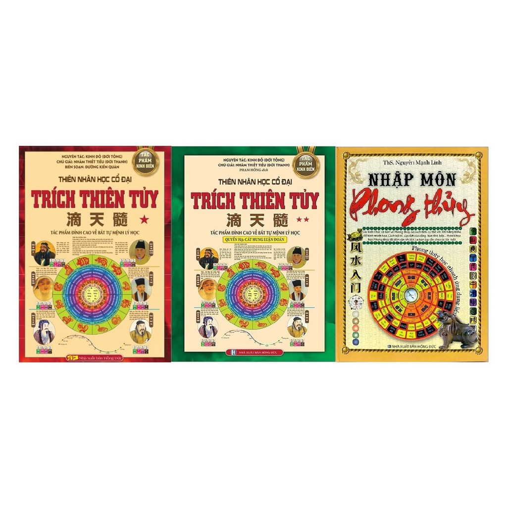 nguyetlinhbook Sách - Bộ 2 Cuốn Thiên Nhân Học Cổ Đại - Trích Thiên Tủy (Bộ 2 Tập) + Nhập Môn Phong Thủy (nguyetlinhbooK).
