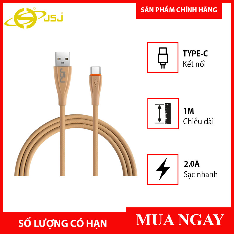 Dây cáp sạc usb-type c / 2a - jsj-232 c dài 1m